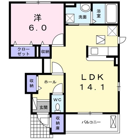 エクシード藤方　Ｂの物件間取画像